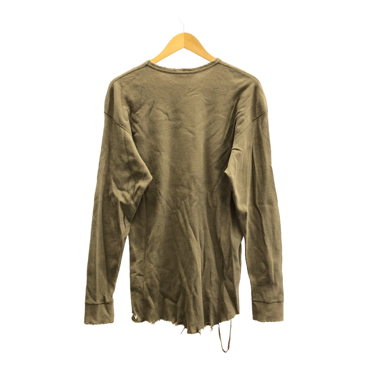 ANCELLM / 앙셀름 | DAMAGE WAFFLE CREW LS T-SHIRT | 2 | 남성