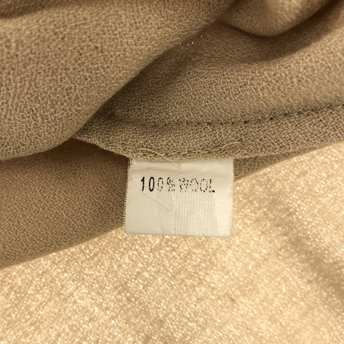 MARNI | Wool ribbon collar front tuck short sleeve tunic blouse | 36 | Beige | Women's