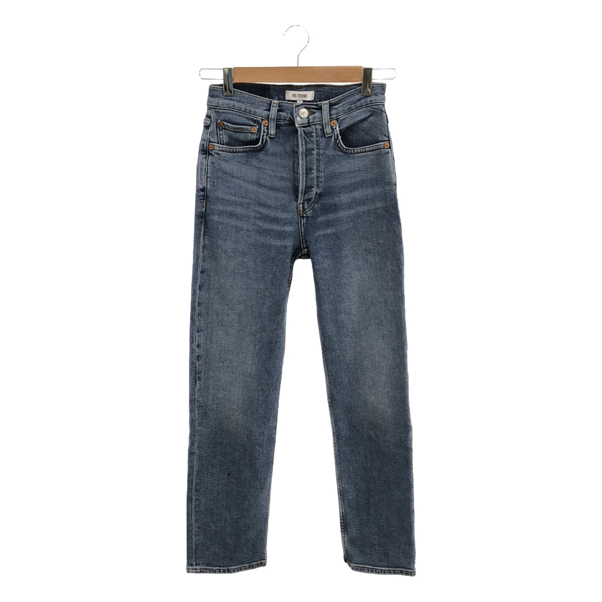 重新/完成 | 70年代 STOVE PIPE 牛仔褲 |尺寸 25 |靛藍 |女性的