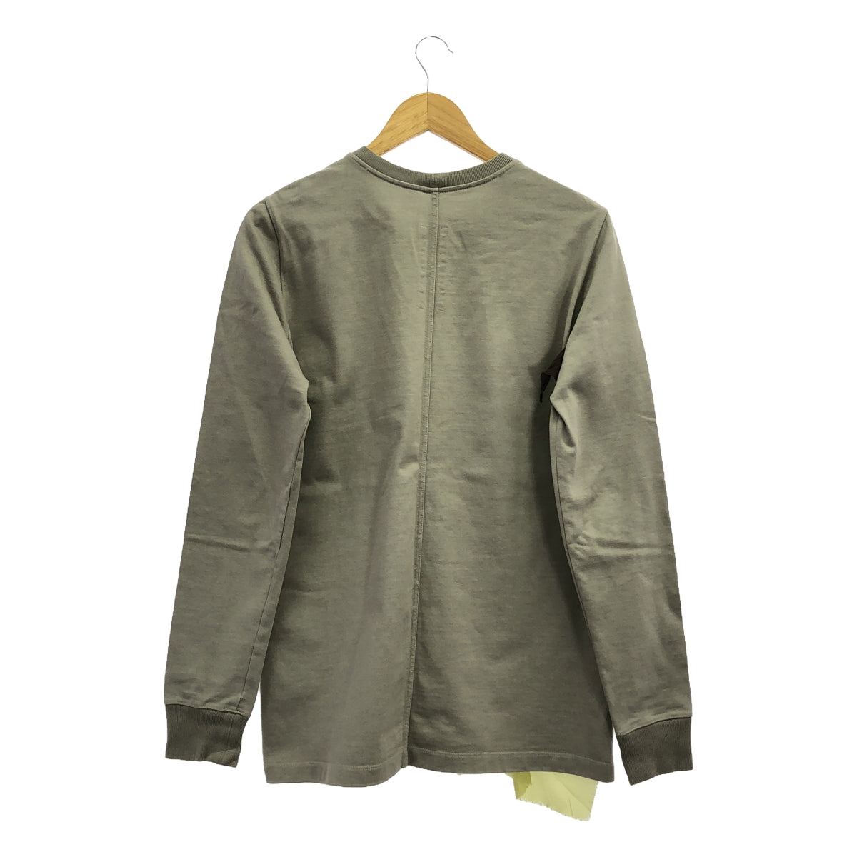Rick Owens / リックオウエンス | 2018FW | Long Sleeve Tee ドッキング カットソー | S | グレー/イエロー/ブラウン | メンズ