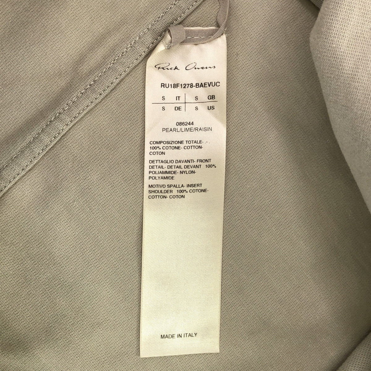 Rick Owens / リックオウエンス | 2018FW | Long Sleeve Tee ドッキング カットソー | S | グレー/イエロー/ブラウン | メンズ