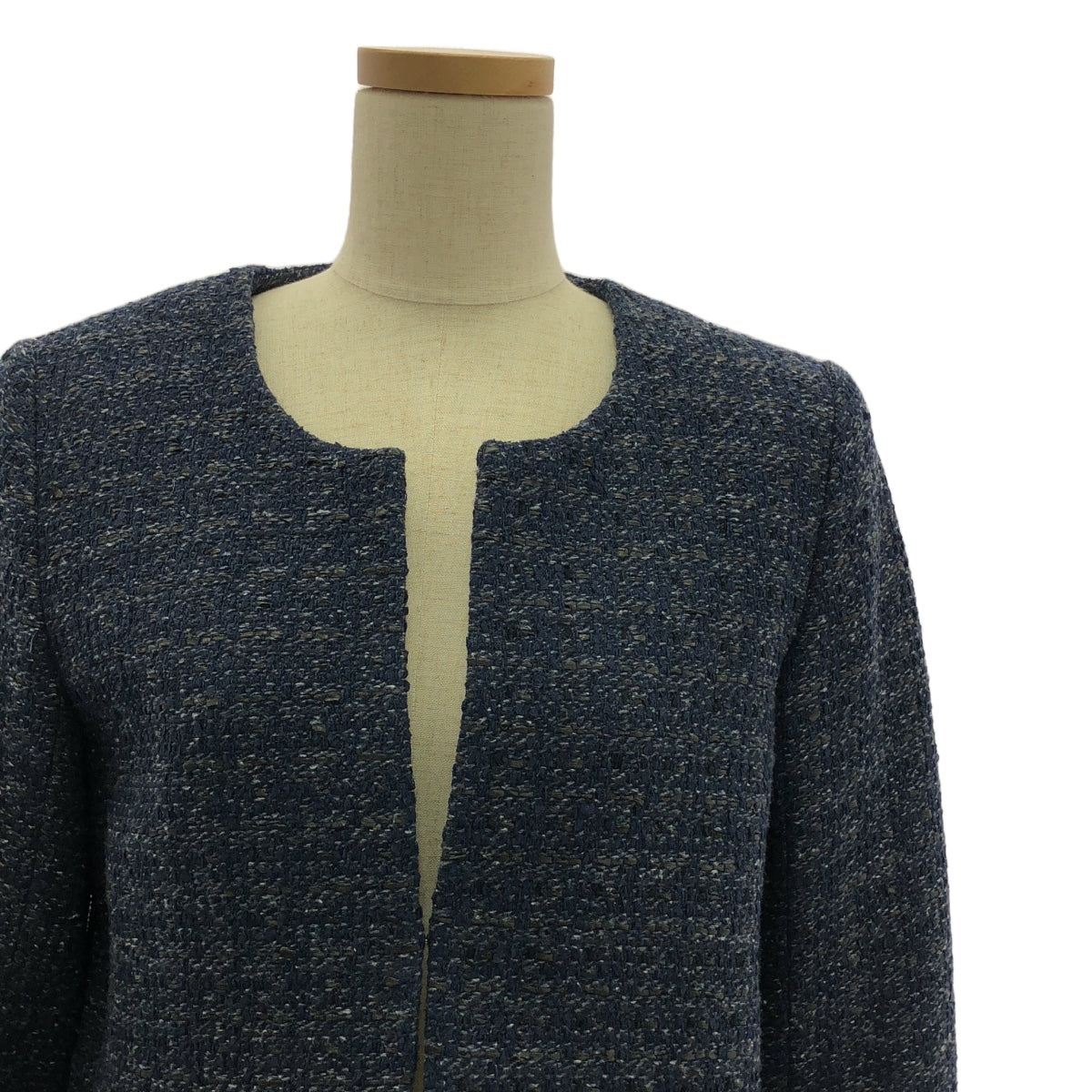 theory luxe / セオリーリュクス | ノーカラー ツイード ジャケット | 38 | レディース