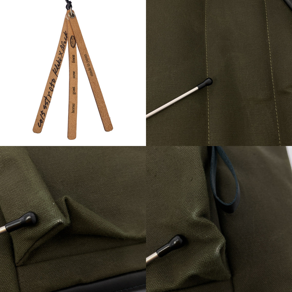 cornelian taurus / 코넬리안 타우라스 | by daisuke iwanaga / Tower Ruck - Canvas × Cow Leather 타워 배낭 배낭 유니섹스 | 카키/블랙 | 남성