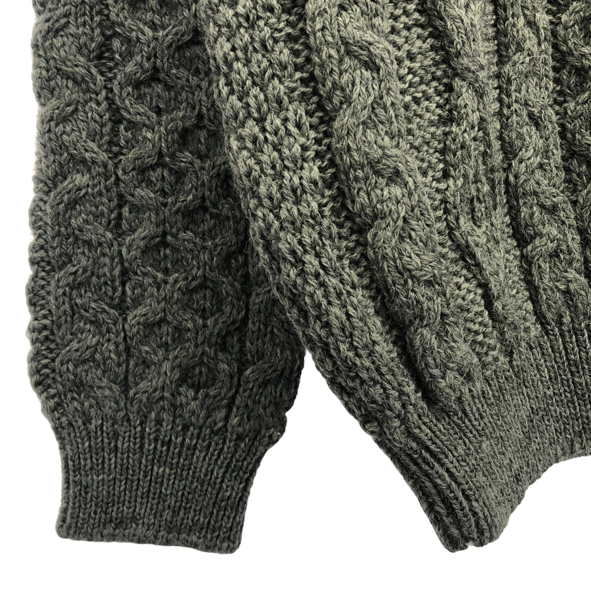 KERRY WOOLLEN MILLS | Wool Aran Cable Knit Pullover | Size 40 | Men's