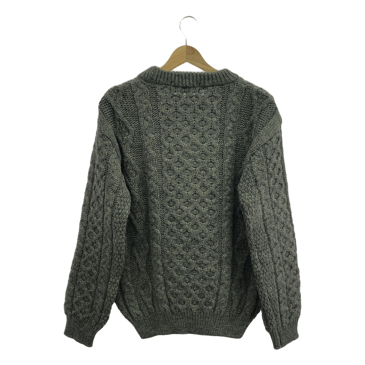 KERRY WOOLLEN MILLS | Wool Aran Cable Knit Pullover | Size 40 | Men's