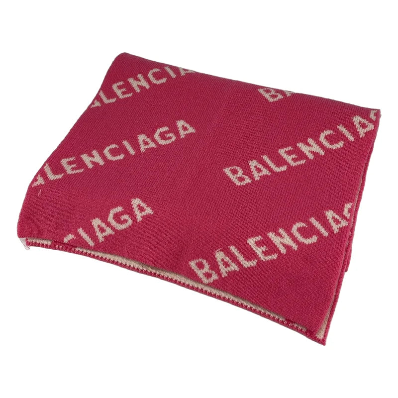 BALENCIAGA / バレンシアガ| ウール総ロゴマフラーストール| – KLD