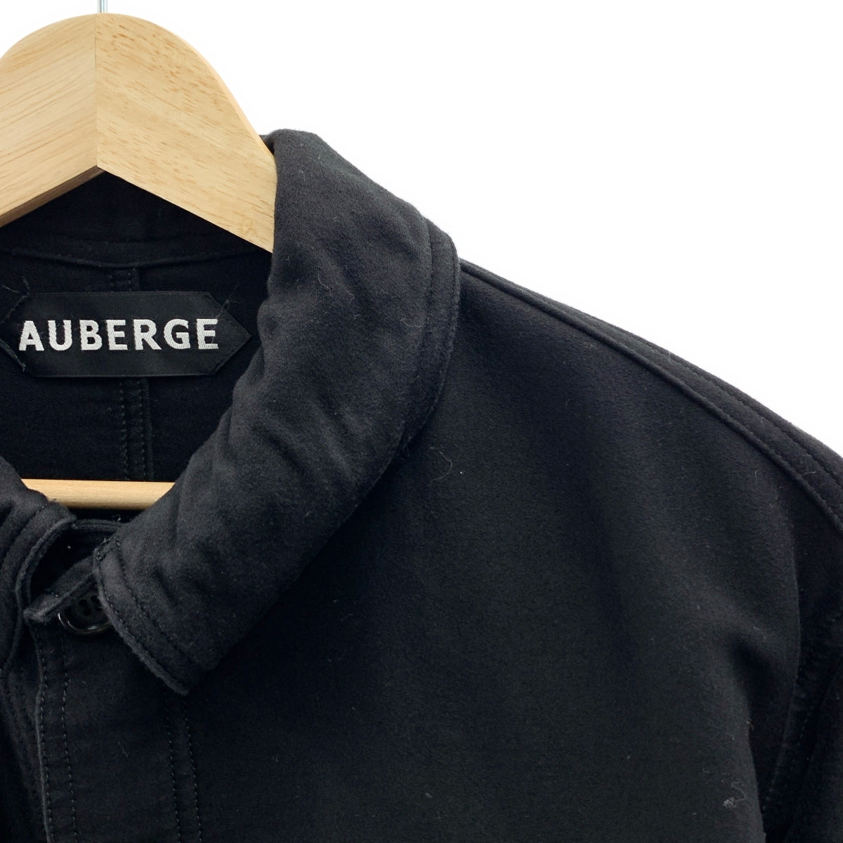 【美品】 AUBERGE / オーベルジュ | 2022SS | CHARBON DEEP シャルボン ディープ モールスキン カバーオール | 38 | ブラック | メンズ