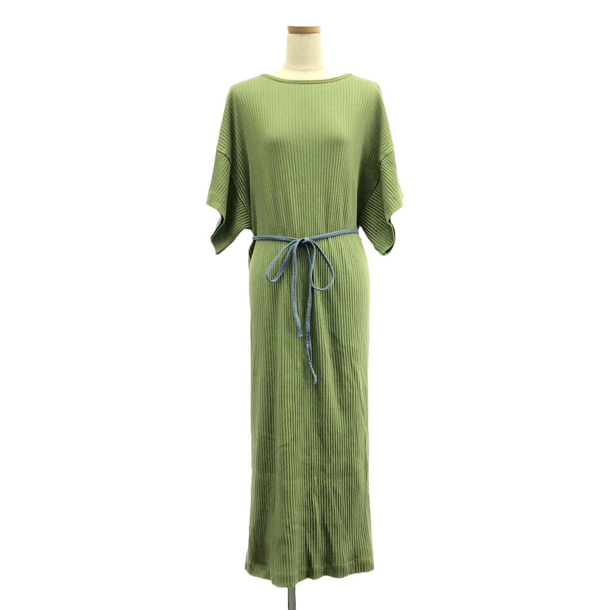 BASErange / Baserange | CLAIR Rib Wrap Dress | XS | Green/Blue | Women's