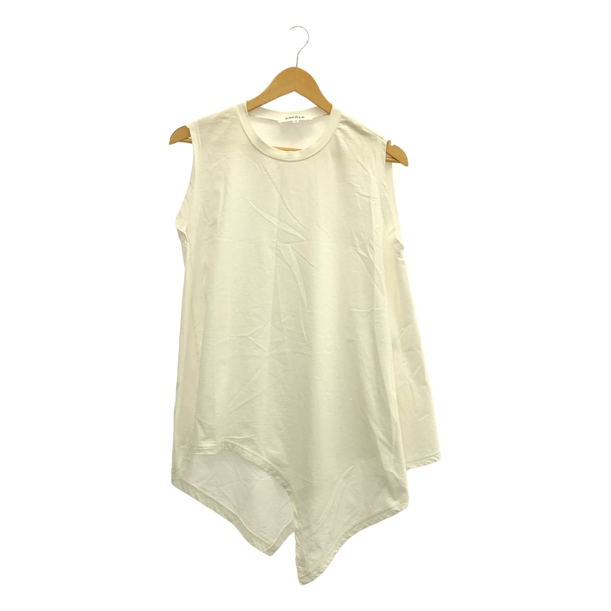 ENFOLD | High count cotton asymmetrical tank top cut and sew | Size 38 | Women's