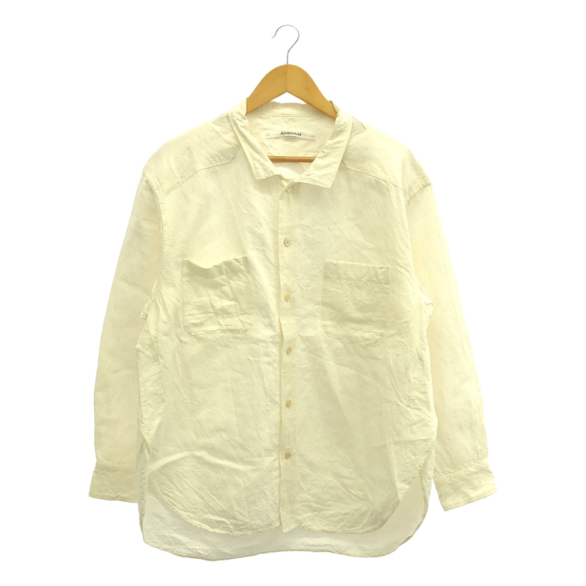 【美品】 ANSNAM / アンスナム | 牛飼い オーバーシャツ | 03 | ホワイト | メンズ