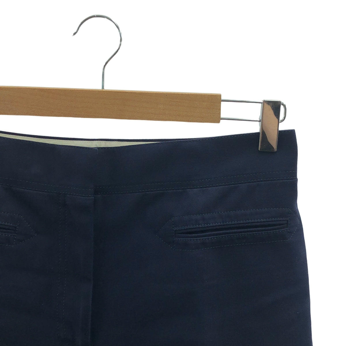 CELINE / セリーヌ | フィービー期 フレア ブーツカット ワイド スラックス パンツ | 36 | ダークネイビー | レディース