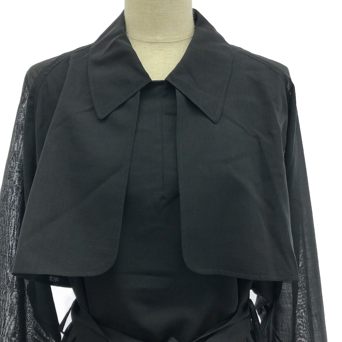 【新品】 HYKE / ハイク | 2023SS | Restyle Archives #1 VOILE TRENCH COAT トレンチコート | 1 | ブラック | レディース