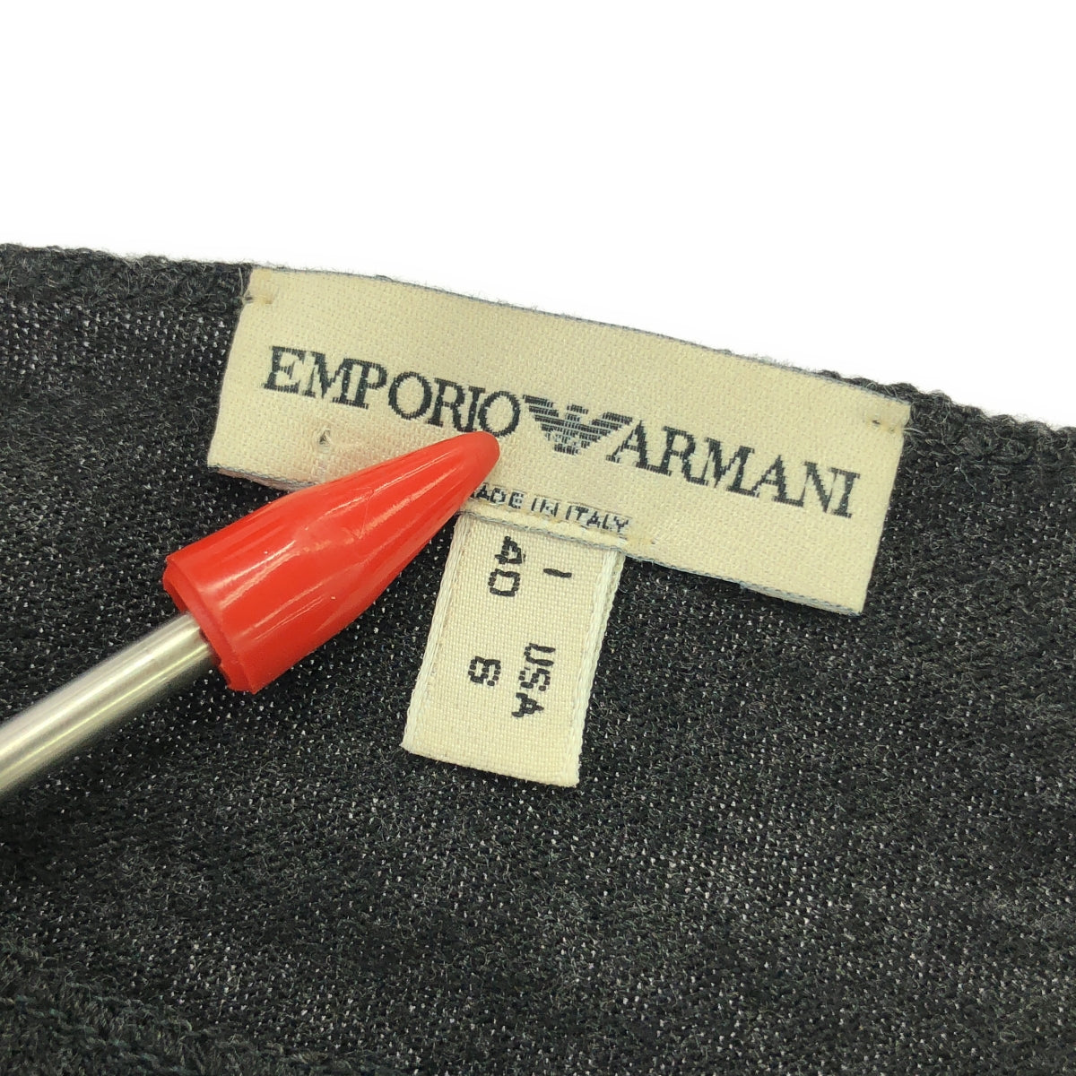 EMPORIO ARMANI | Wool blend boat neck long sleeve pullover | Size 40 | Women's