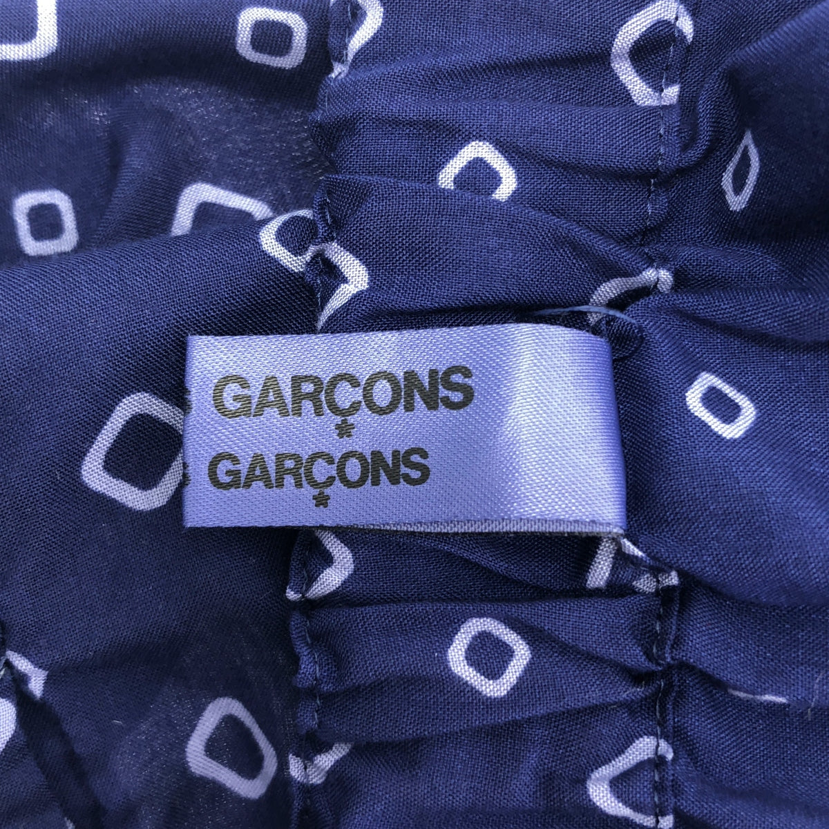 COMME des GARCONS COMME des GARCONS / コムコム | 2005SS | ポリエステル 総柄 製品加工 ドローストリング スカート | M | レディース