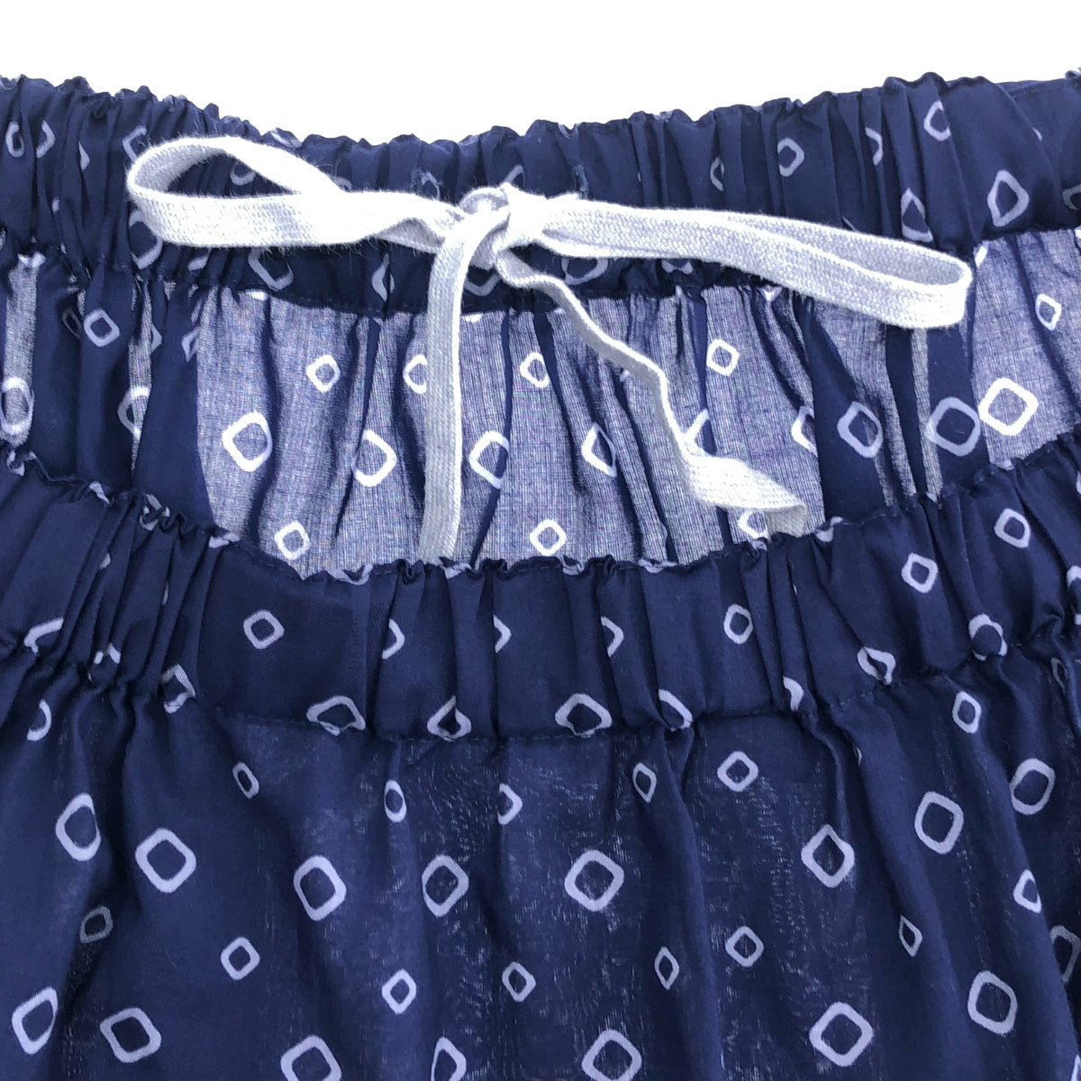 COMME des GARCONS COMME des GARCONS / コムコム | 2005SS | ポリエステル 総柄 製品加工 ドローストリング スカート | M | レディース
