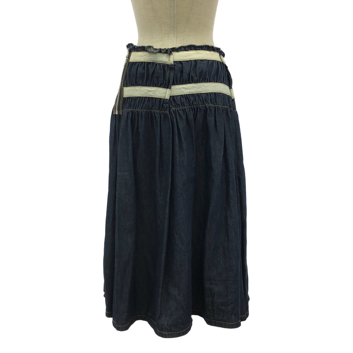 tricot COMME des GARCONS / トリココムデギャルソン | 2013SS | ウエストギャザー ボリューム デニムスカート | M | レディース