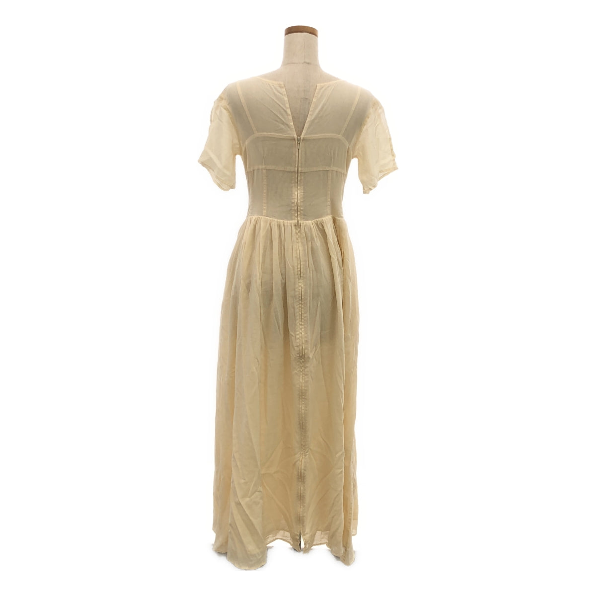 【美品】 beautiful people / ビューティフルピープル | コットンキュプラボイルトロンプルイユドレス ワンピース | 36 | ベージュ | レディース