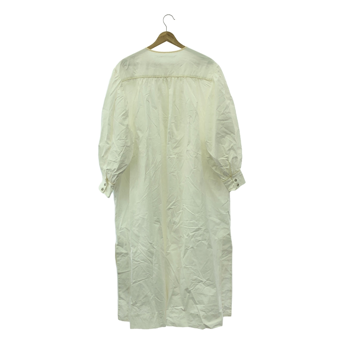 mudoca / ムドカ | コットン フリル パイピング シャツワンピース | ホワイト | レディース