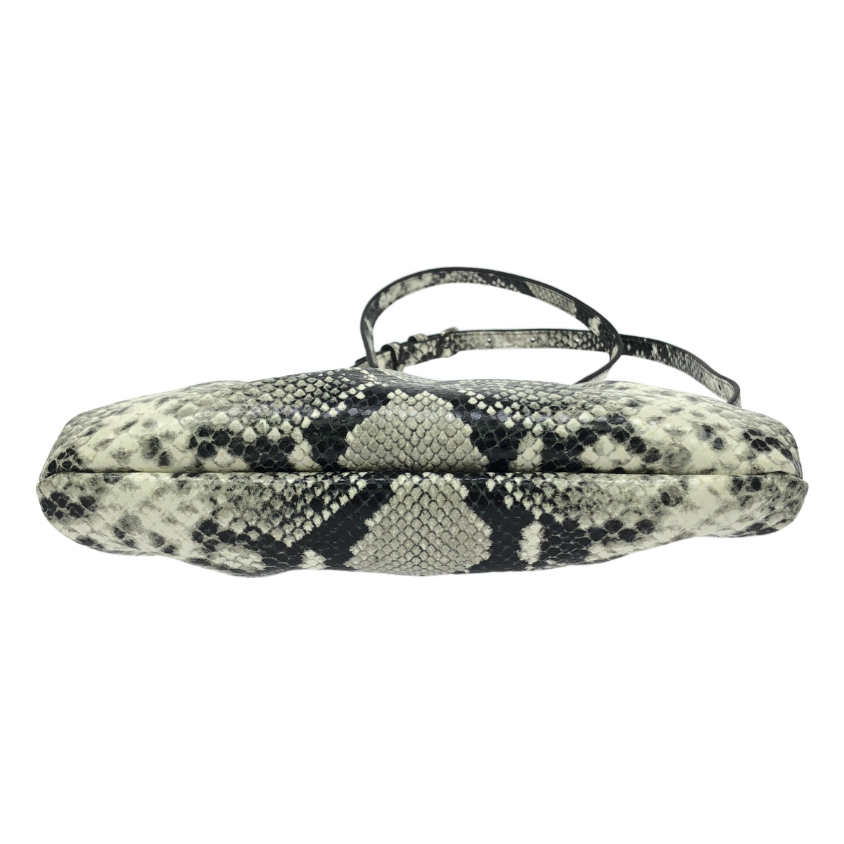 BALENCIAGA / バレンシアガ | Cloud XS Calfskin Python Effect クラウドXS パイソン柄 レザー がま口 クラッチバッグ |