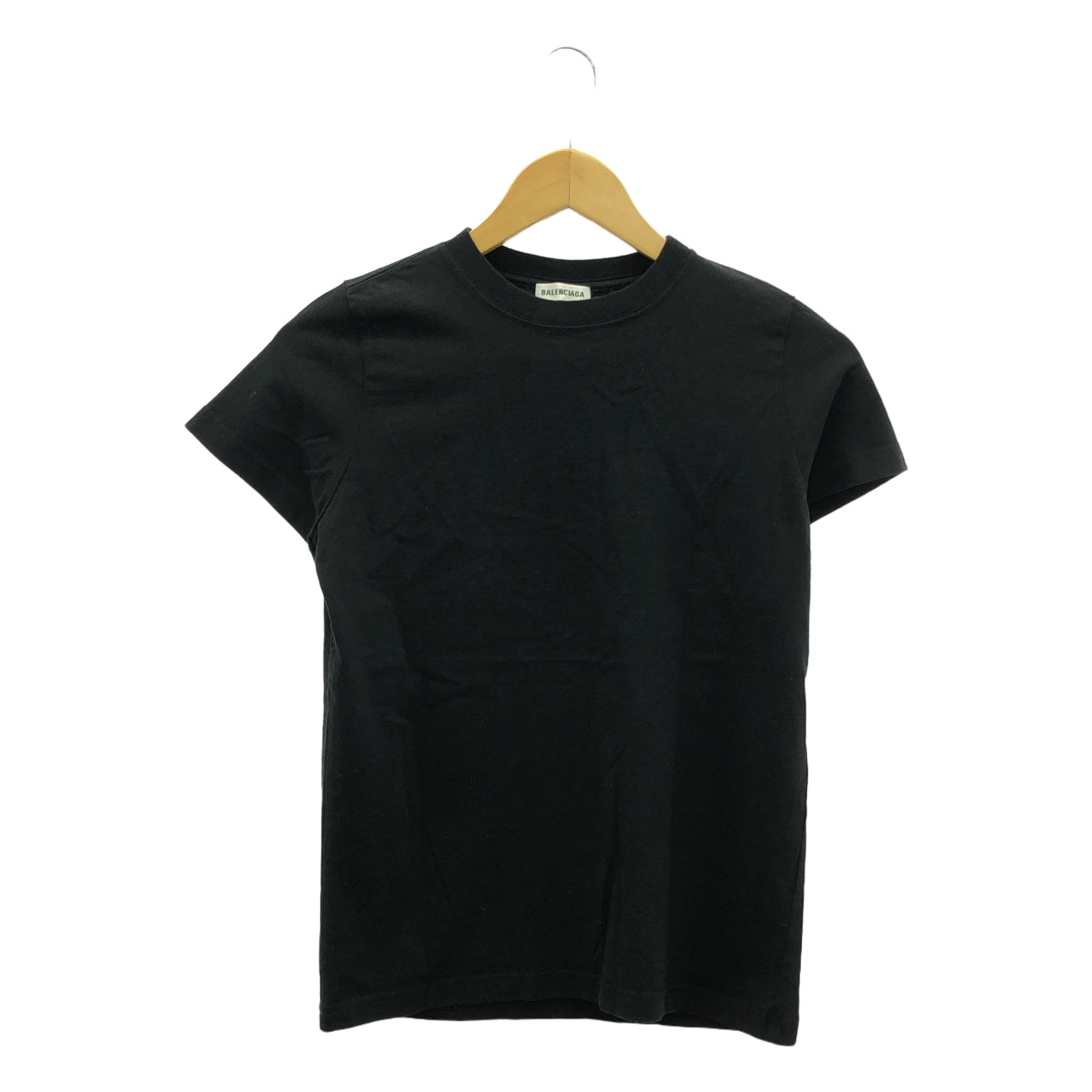 BALENCIAGA | 2019 | Cotton Logo Flag Cut and Sew | XS | Black | Women's