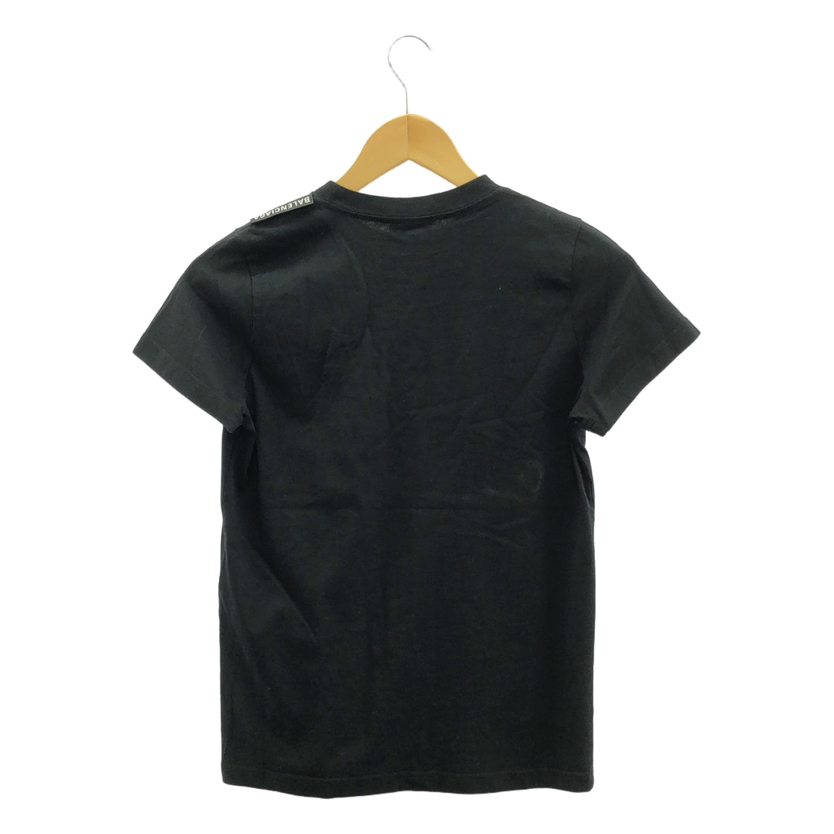BALENCIAGA | 2019 | Cotton Logo Flag Cut and Sew | XS | Black | Women's