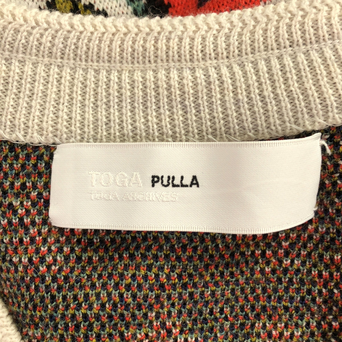 TOGA PULLA / トーガプルラ | 総柄 ジャガード ニット カーディガン | 36 | レディース