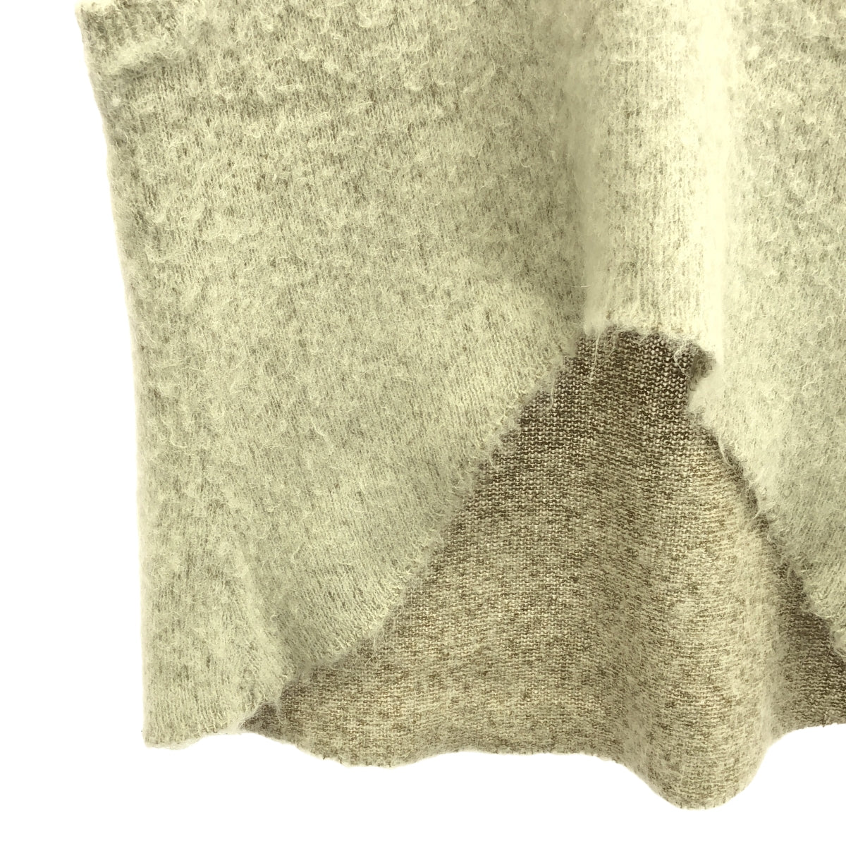 【美品】 Mame Kurogouchi / マメクロゴウチ | 2023AW | Brused Alpaca Sleeveless Knitted Top ニット | 2 | ベージュ | レディース