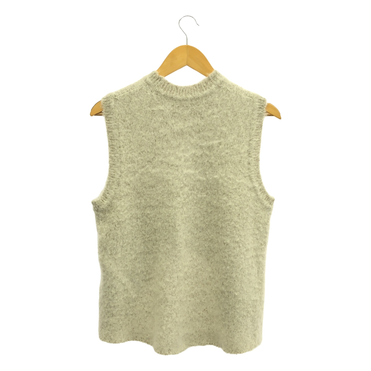 【美品】 Mame Kurogouchi / マメクロゴウチ | 2023AW | Brused Alpaca Sleeveless Knitted Top ニット | 2 | ベージュ | レディース