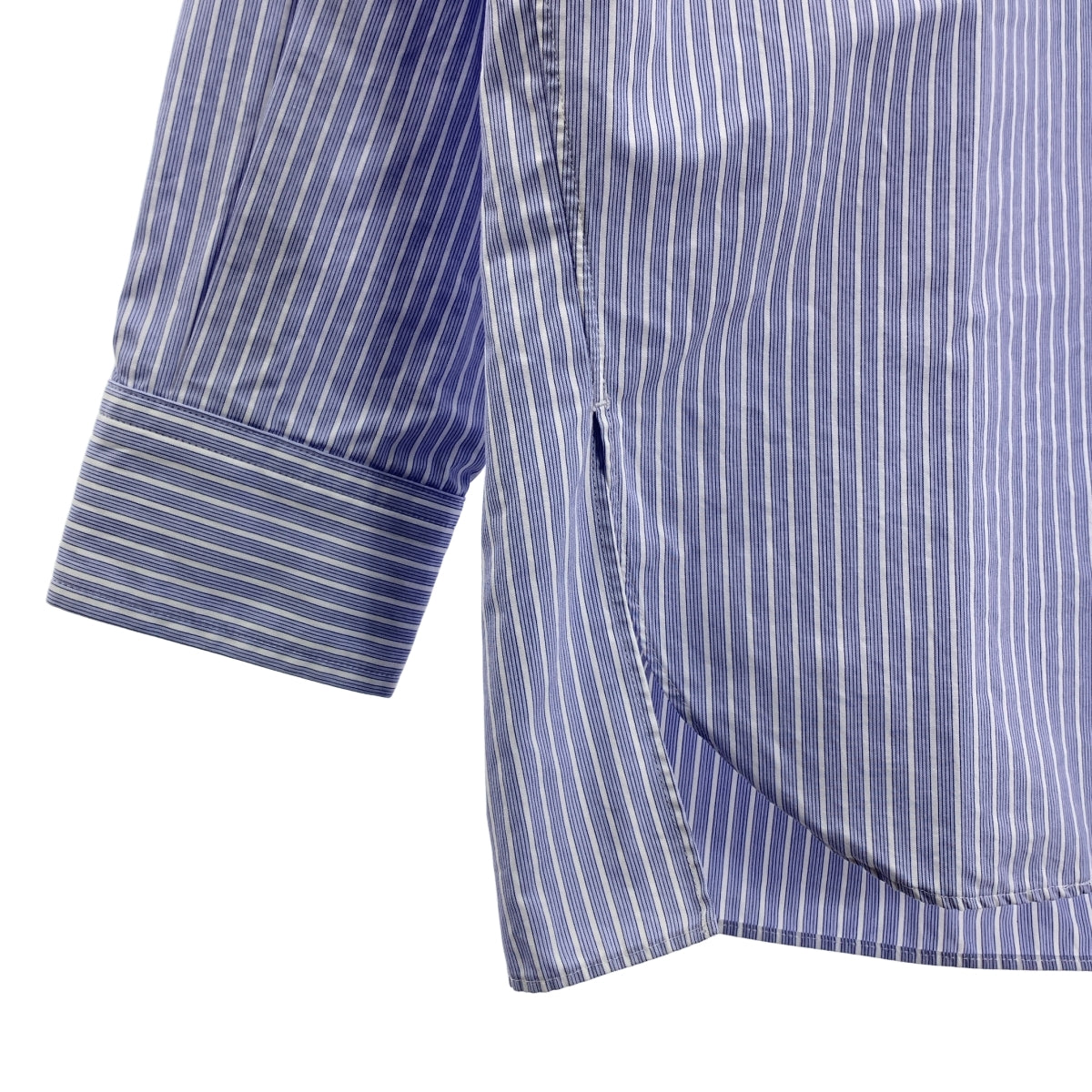 TICCA / 티카 | 스트라이프 노 컬러 셔츠 | F | 블루 / 화이트 | 여성