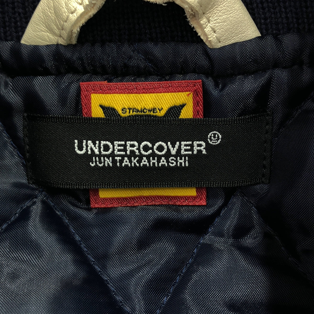 UNDER COVER / アンダーカバー | ×HUMAN MADE / ヒューマンメイド LAST ORGY 2 VARSITY JACKET / ラストオージー レザー切替 スタジャン ジャケット | L | メンズ