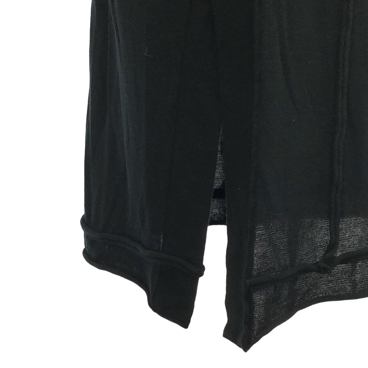 YOHJI YAMAMOTO POUR HOMME / ヨウジヤマモトプールオム | 2020SS | 縫い代デザイン コットンニット クルーネック ロング カーディガン | 3 | メンズ