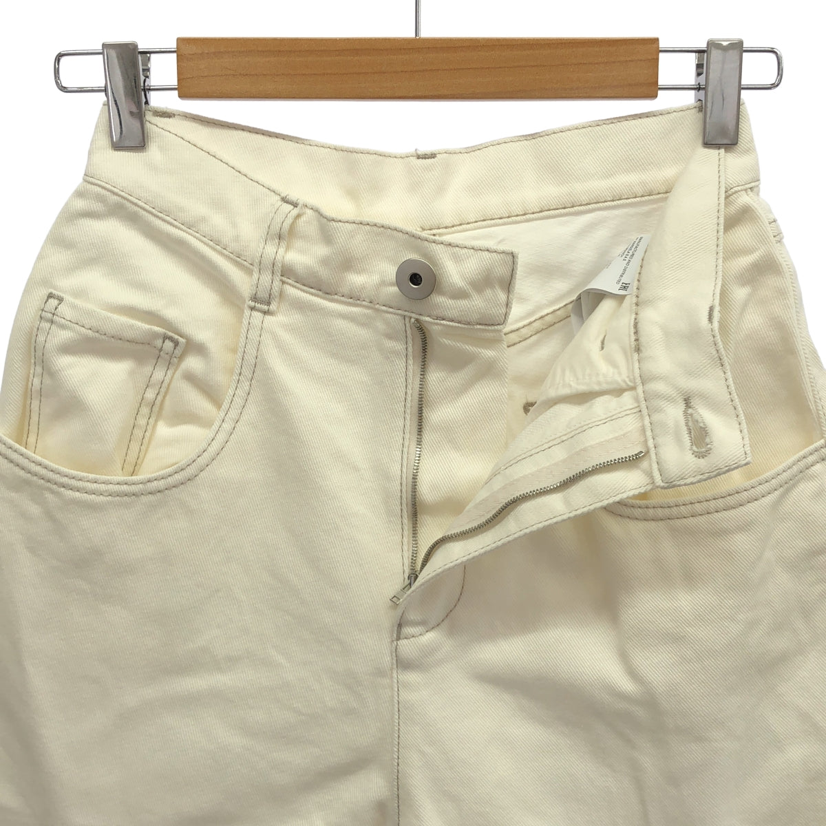 Maison Margiela / 메종 마르젤라 | 2021AW | 슬래시 디테일 컷오프 데님 팬츠 | 38 | 화이트 | 여성