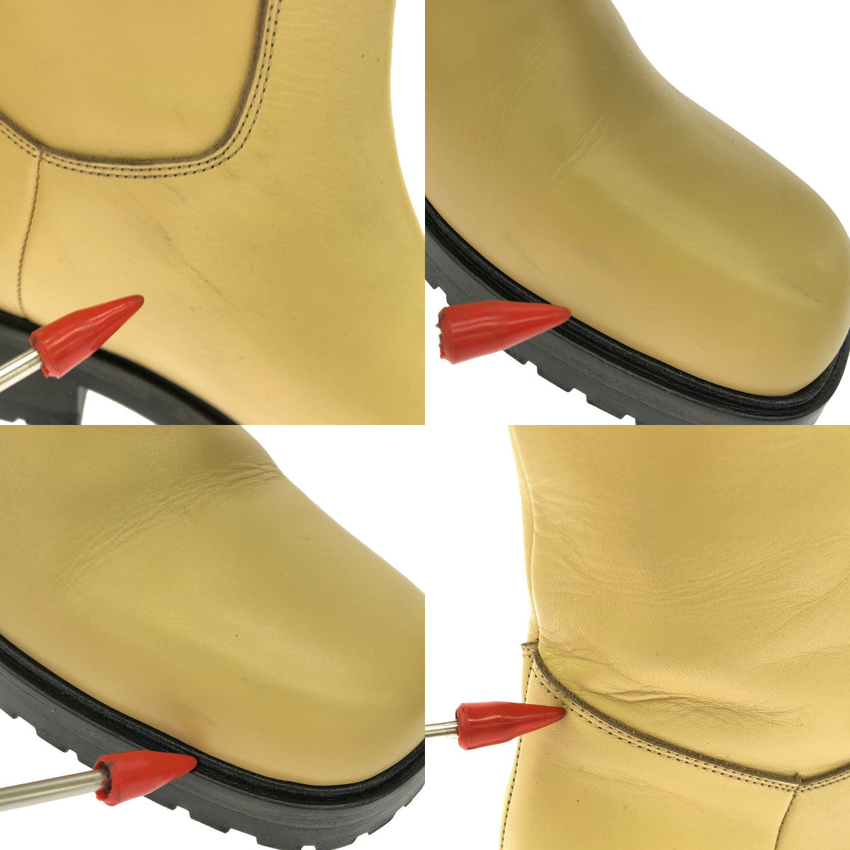 【美品】 MARYAM NASSIR ZADEH / マリアム・ナッシアー・ザデー | BELMONT BOOT ロングブーツ | 37.5 | ペールイエロー | レディース
