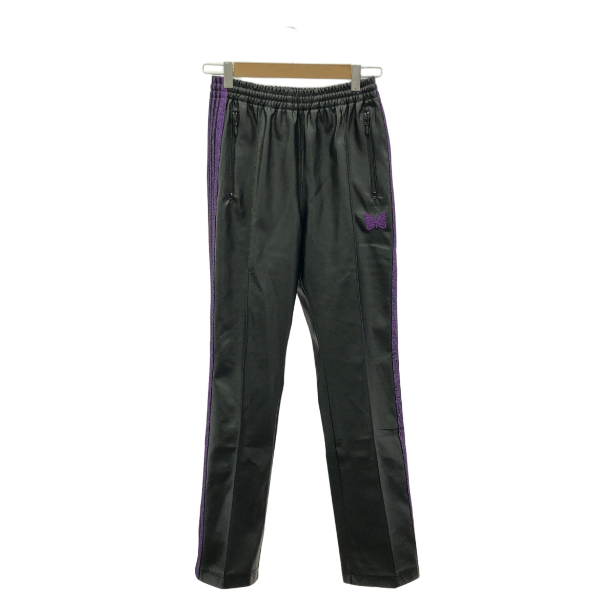 【미품】 Needles / 니들스 | Narrow Track Pant-Synthetic / 빠삐용 저지 트랙 팬츠 | XS | 블랙 | 남성