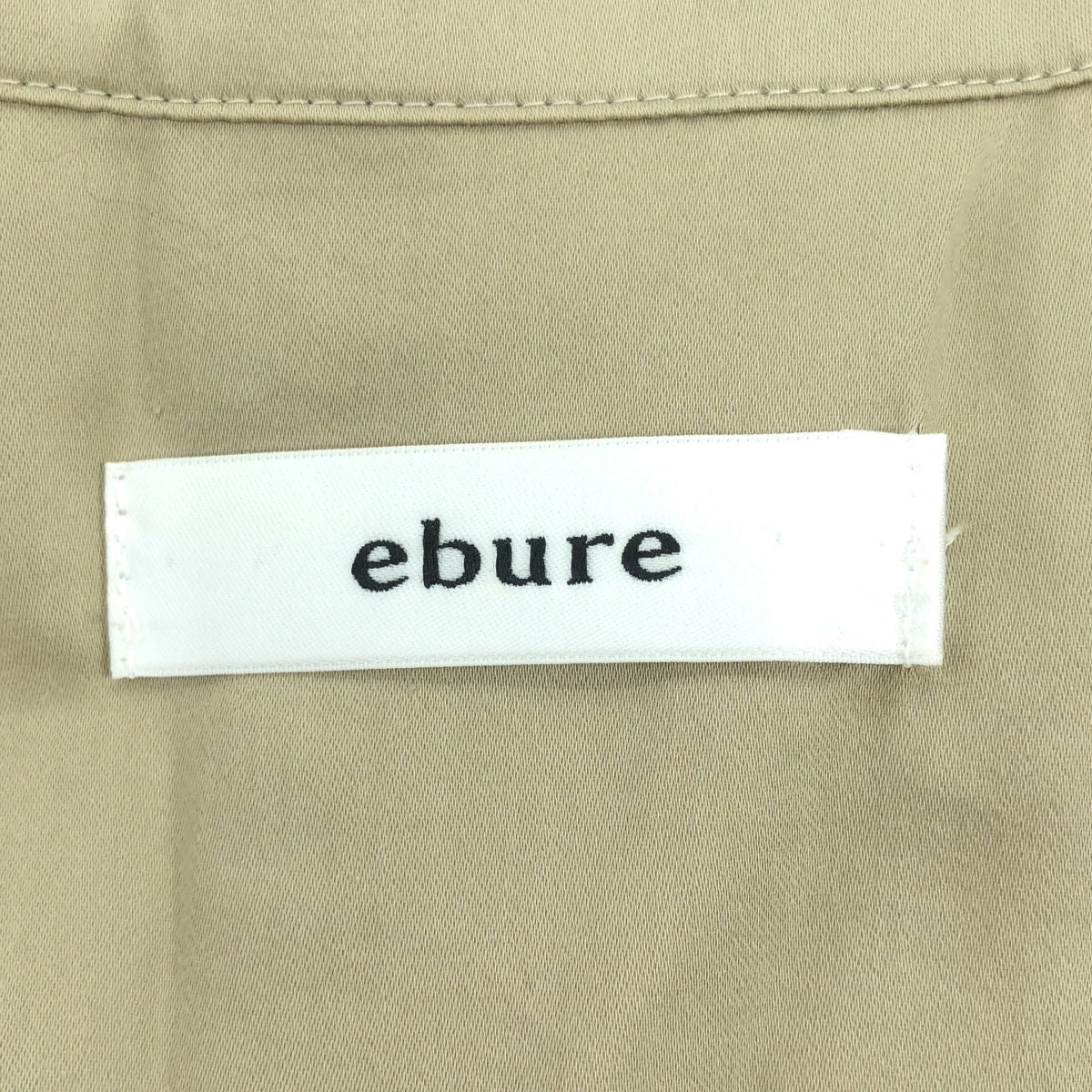 ebure / エブール | コットン キュプラ スキッパーカラー ワンピース | 38 | ベージュ | レディース