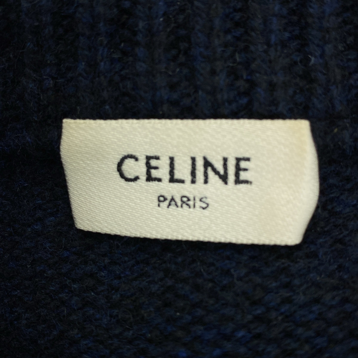 【美品】  CELINE / セリーヌ | カシミヤ クルーネック ニット | XS | ネイビー | レディース