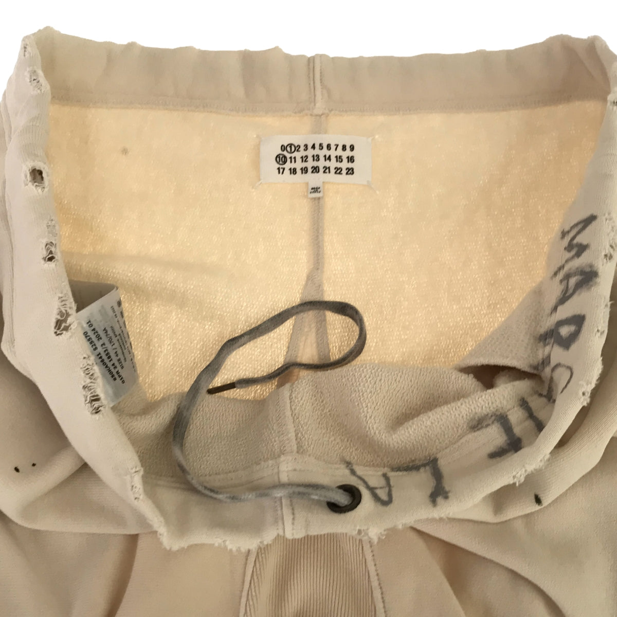 Maison Margiela | 2024SS | Painted Destroyed Drawstring Cut-Off Sweat Pants | 44 | Men's