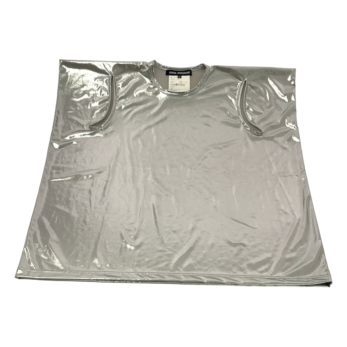 【미품】 JUNYA WATANABE / 준야와타나베 | 2025SS | 폴리에스텔 민소매 메탈릭 스퀘어 컷소우 | M | 실버 |