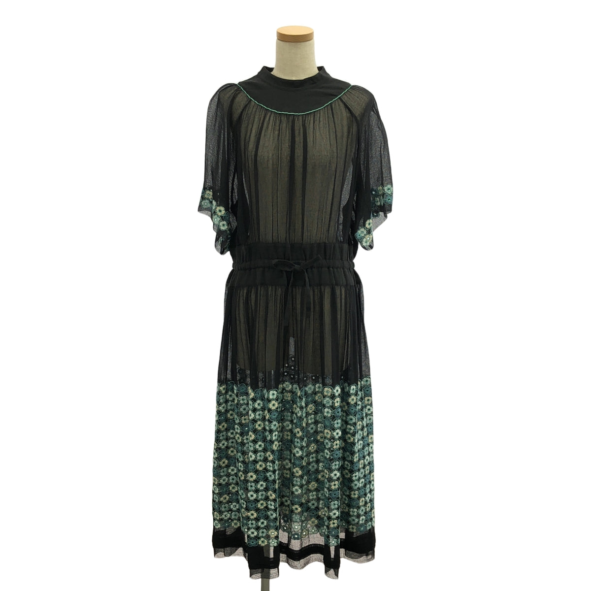 mina perhonen / mina perhonen | piha embroidery switching dress | 38 | women's