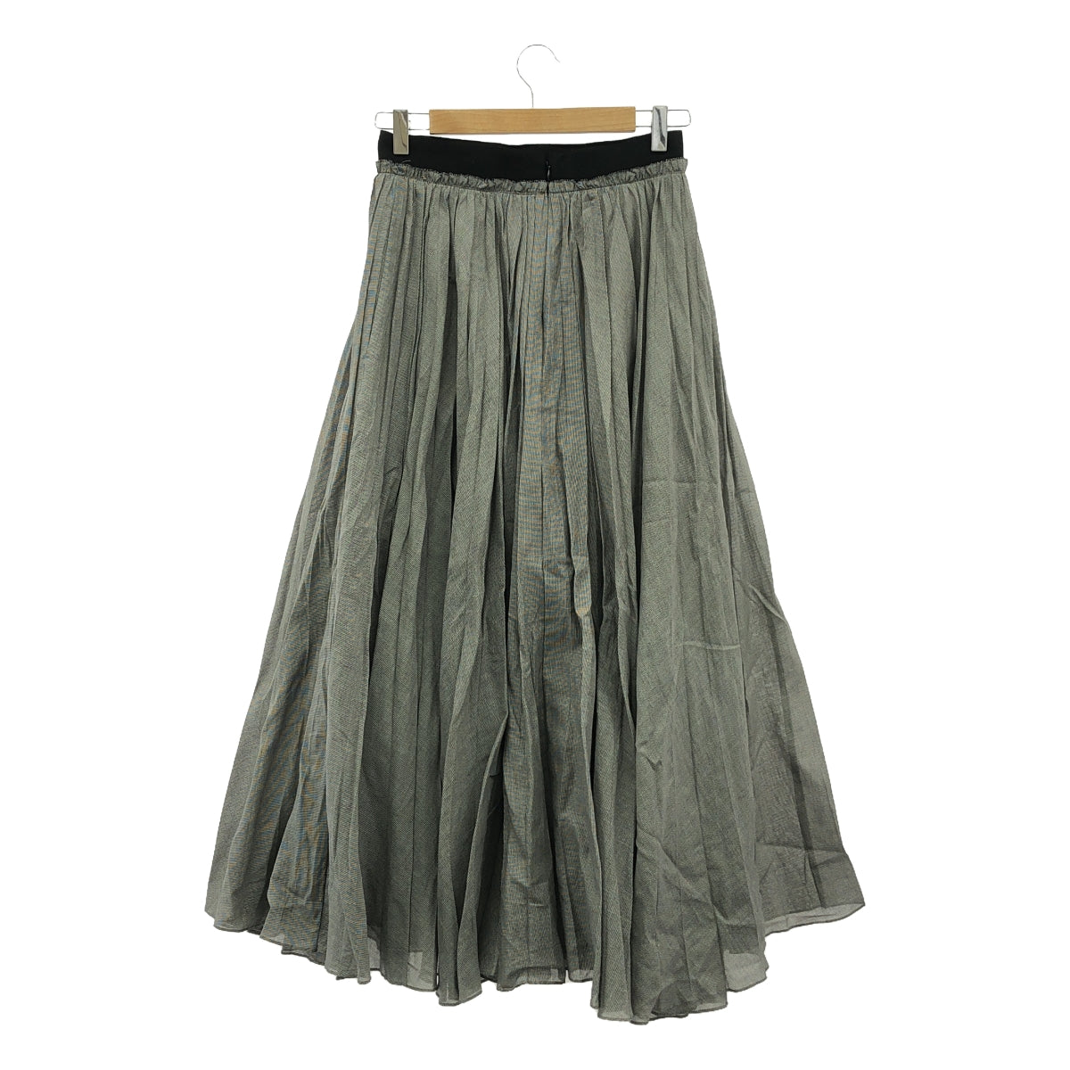 ebure | Sheer cotton accordion pleated skirt | 36 | Black/Grey | Women's