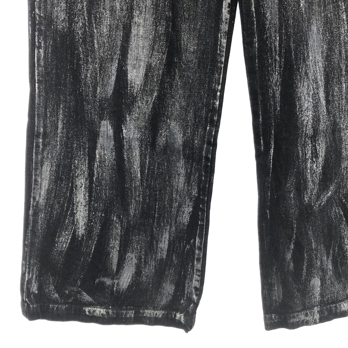 selle glant / 셀레그란트 | 실버 페인트 데님 팬츠 | M | 블랙 | 남성