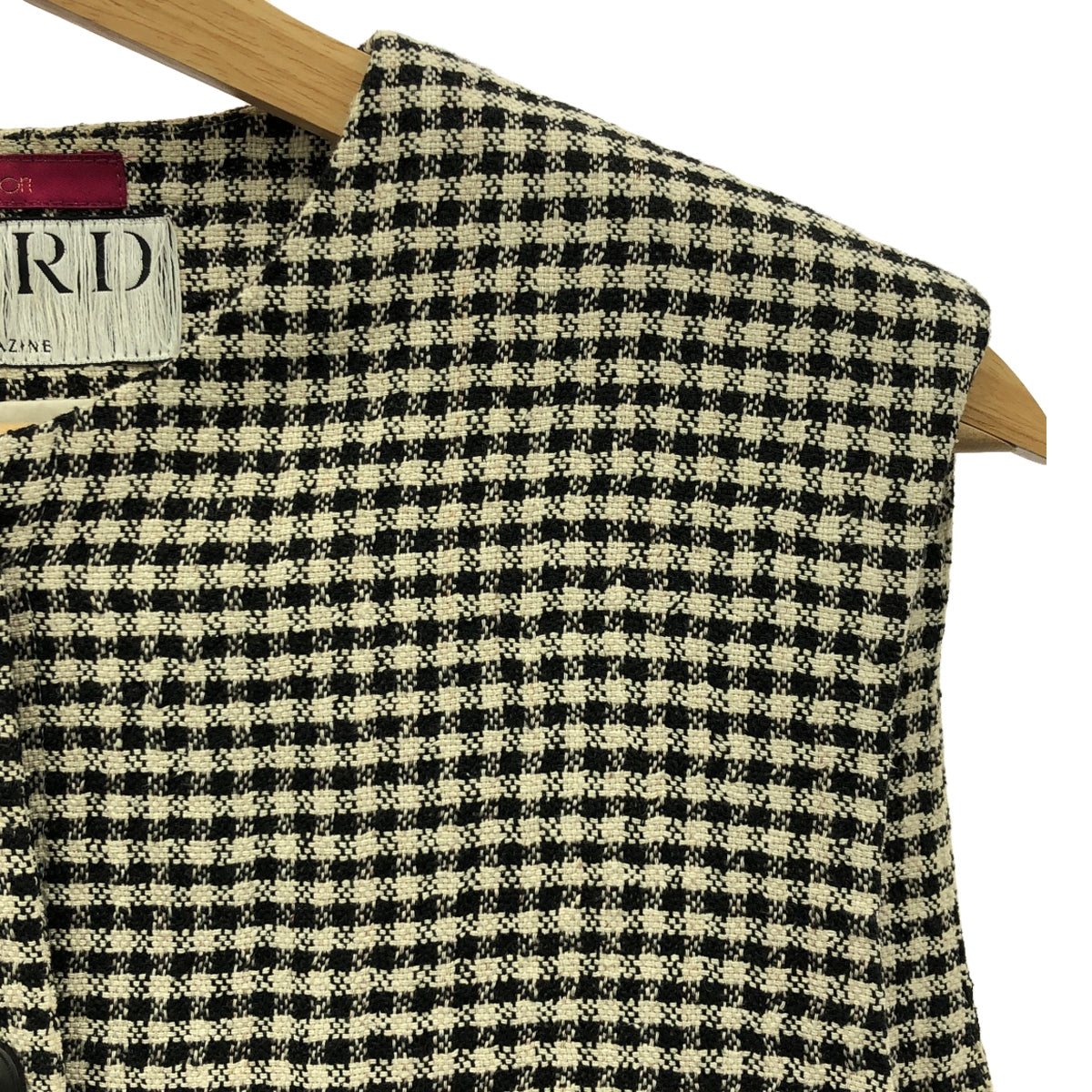 THIRD MAGAZINE / Third Magazine | × mikomori special order napped tweed check vest | 9 | Women's