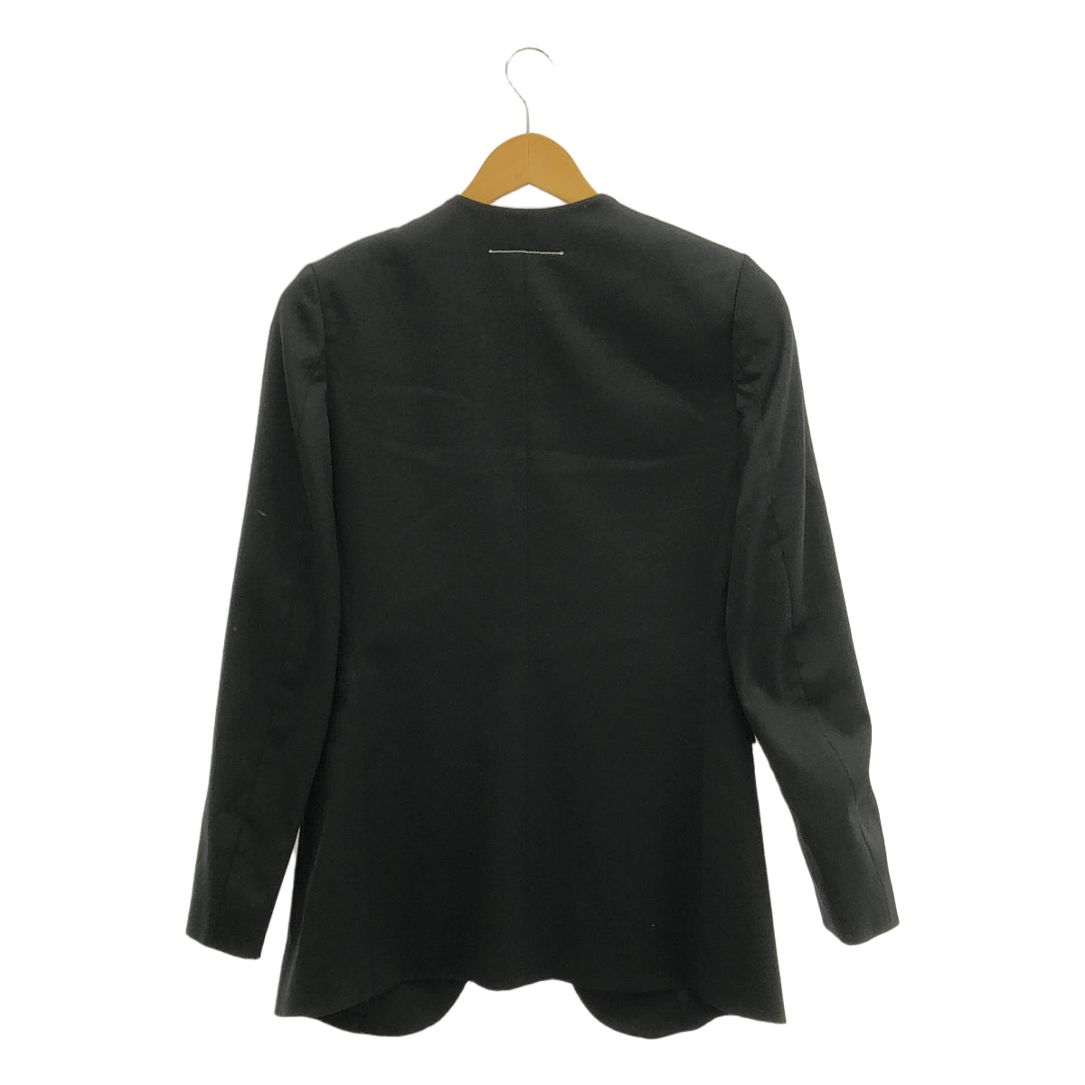 MM6 Maison Margiela | 2017AW | Pearl embellished no-collar wool 1B tailored jacket | 38 | Women's
