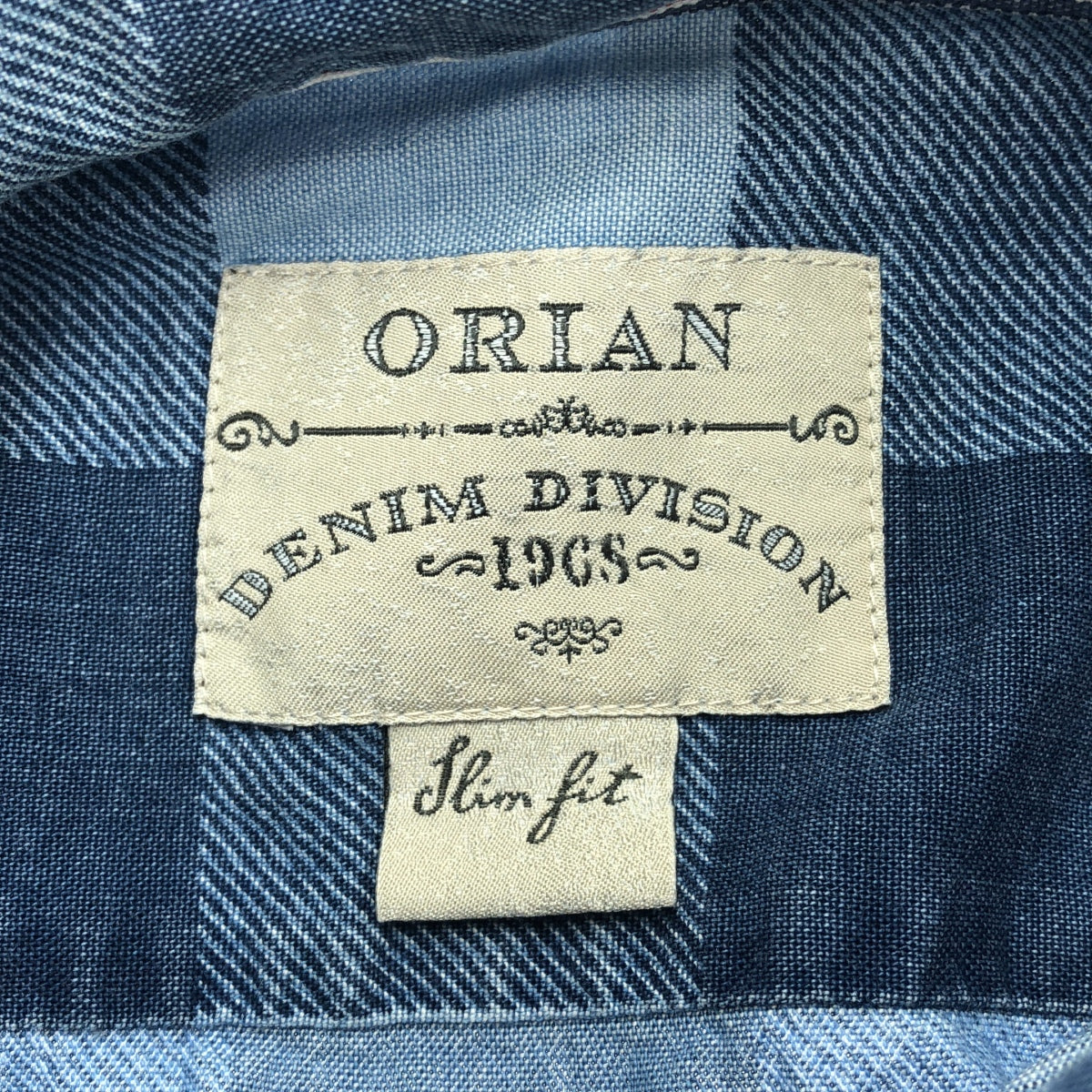 ORIAN / 오리안 | 코튼 체크 셔츠 | S | 블루 | 남성