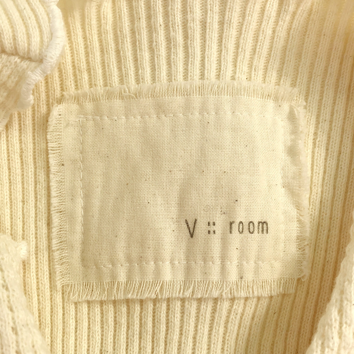 v::room / ヴィルーム | 2022SS | コットンワッフルリブ 七分袖カーディガン | 1 | エクリュ | レディース