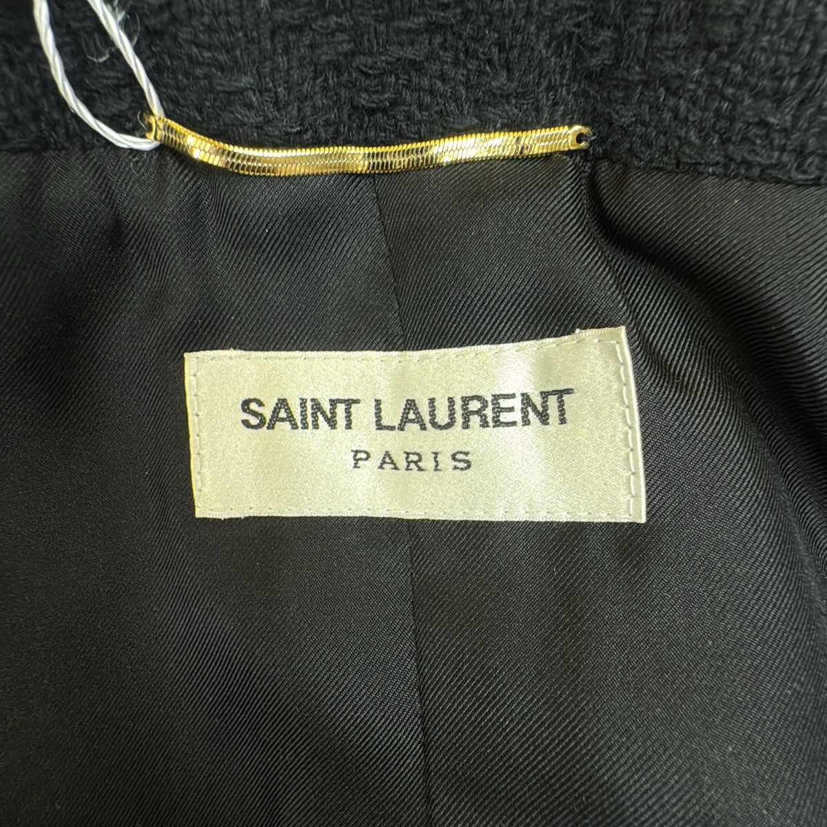SAINT LAURENT PARIS / サンローランパリ | 2022 | ダイヤモンド エンボス ツイード ショート ジャケット | F36 | ブラック | レディース