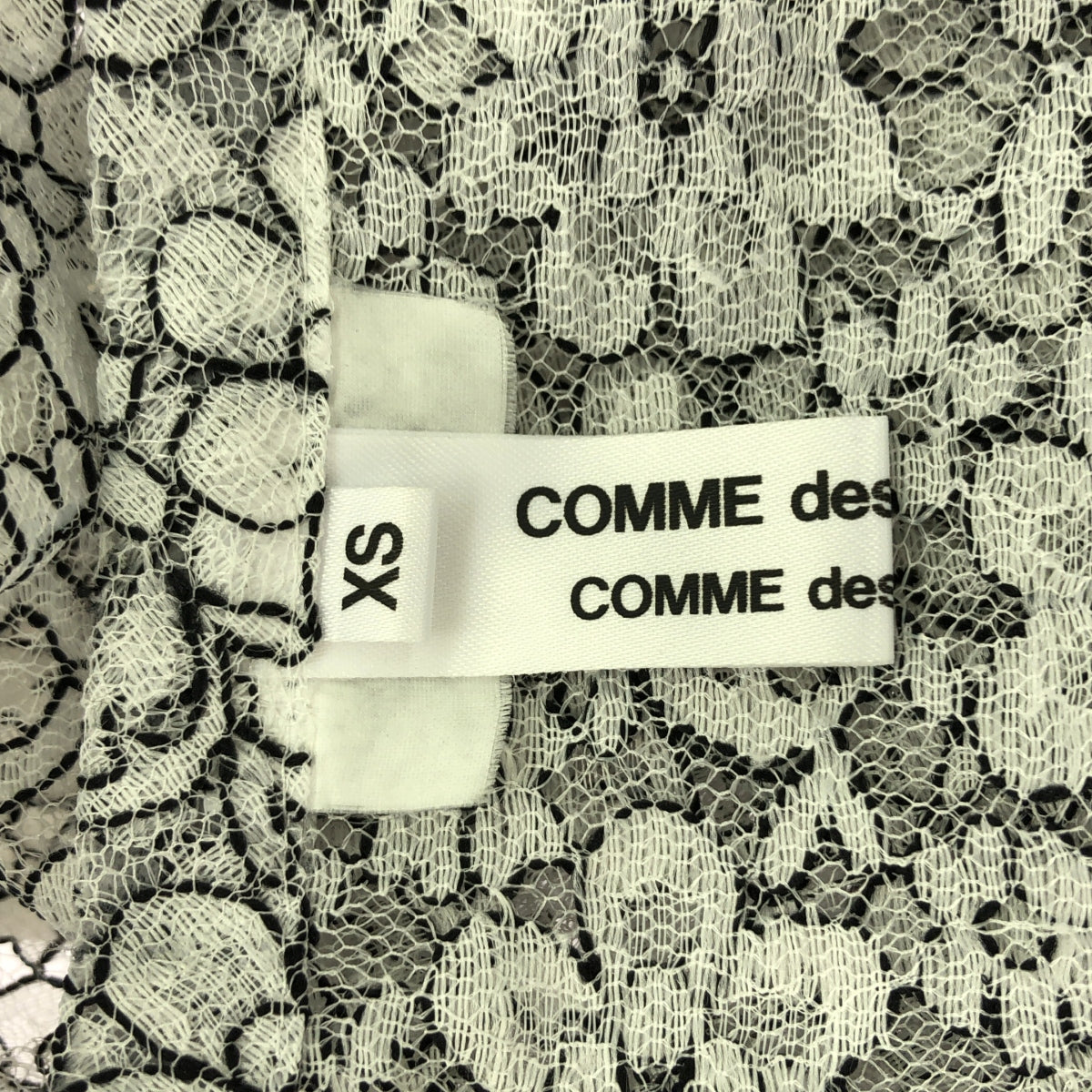COMME des GARCONS COMME des GARCONS / Comme des | 2020SS | Polyester Flower Lace Cut-off Slit Blouse Shirt | XS | Women's