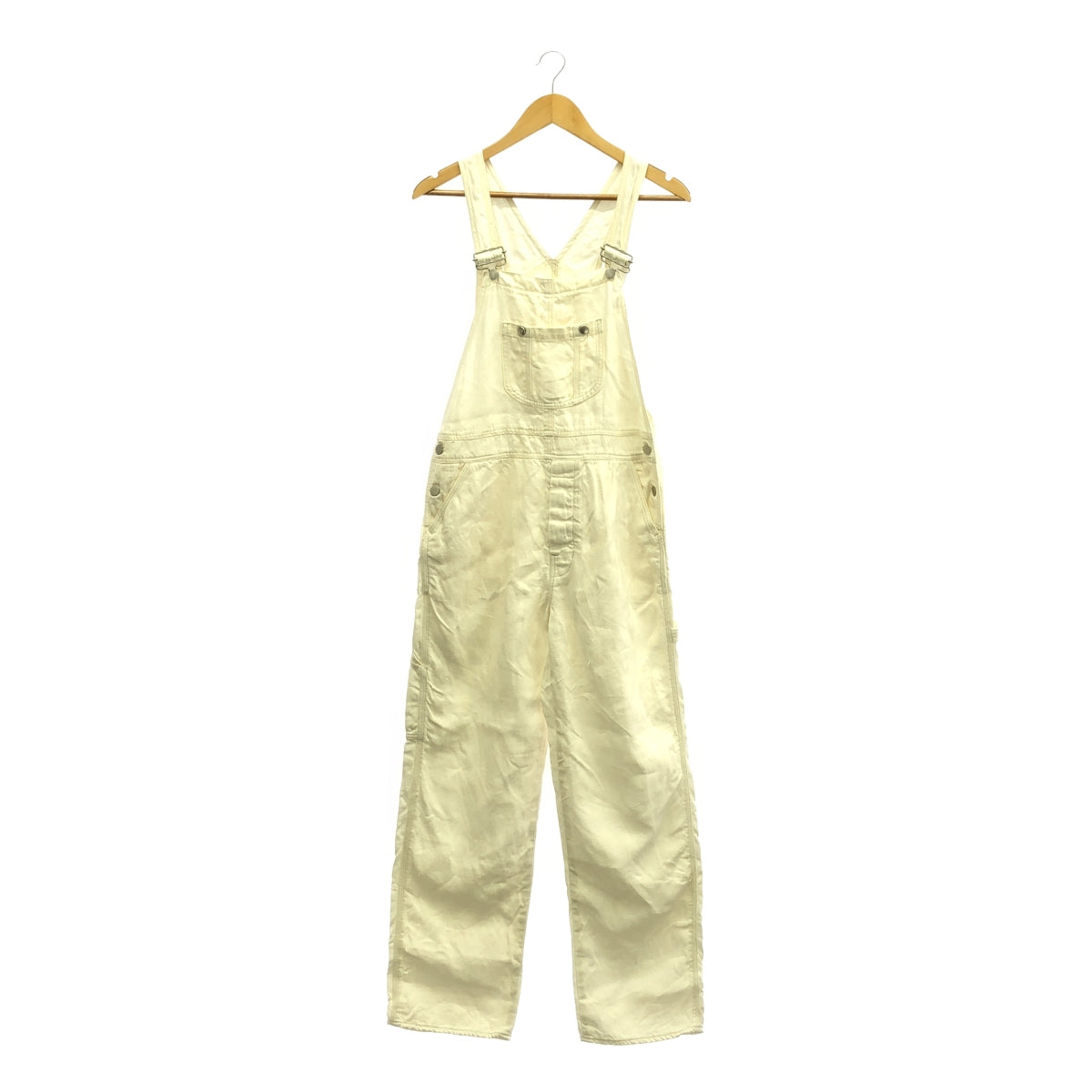 nest robe / ネストローブ | リネン ホワイト デニム サロペット パンツ | 1 | ホワイト | レディース