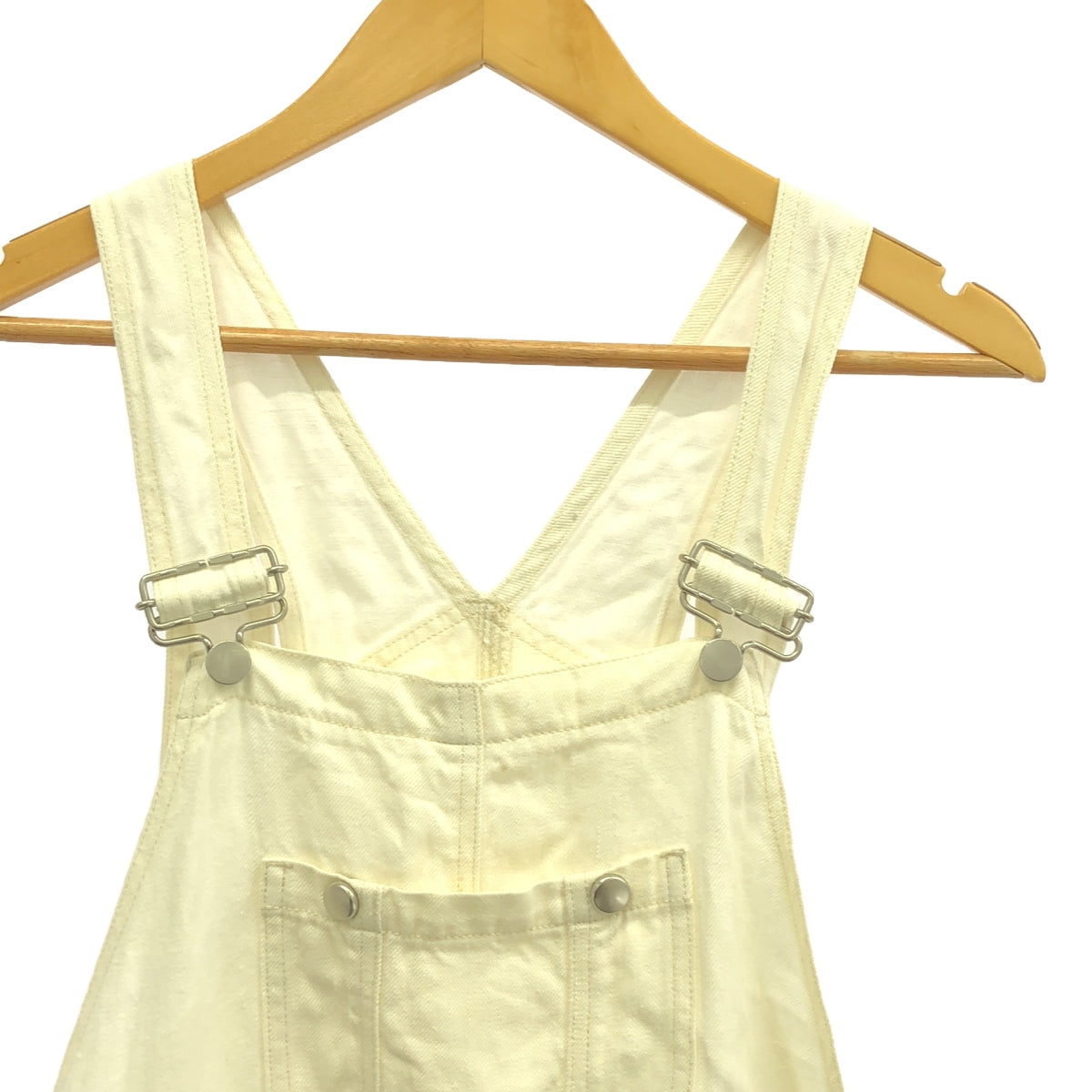 nest robe / ネストローブ | リネン ホワイト デニム サロペット パンツ | 1 | ホワイト | レディース