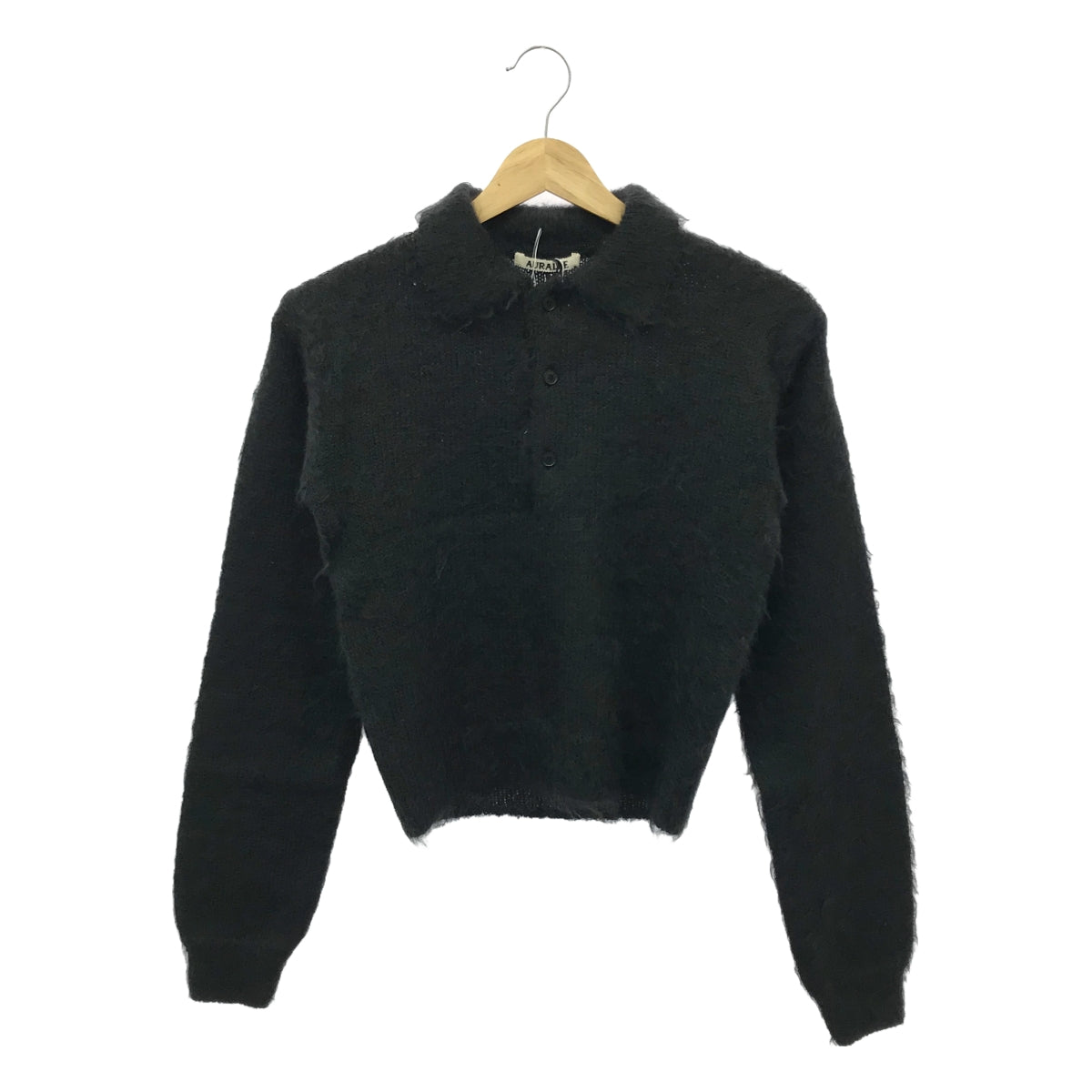 【新品】 AURALEE / オーラリー | 2024AW | BRUSHED SUPER KID MOHAIRE KNIT SHORT ニット | 0 | ブラック | レディース